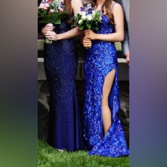 Morilee Roayl Blue Prom Dress - Picture 3 of 6